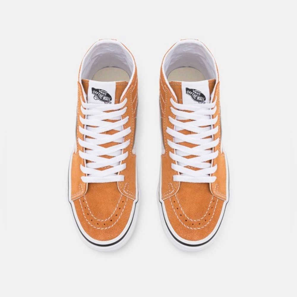 NWT VANS Sk8 Hi Shoe-Golden Brown/True White no box 8 1/2 - Picture 6 of 10